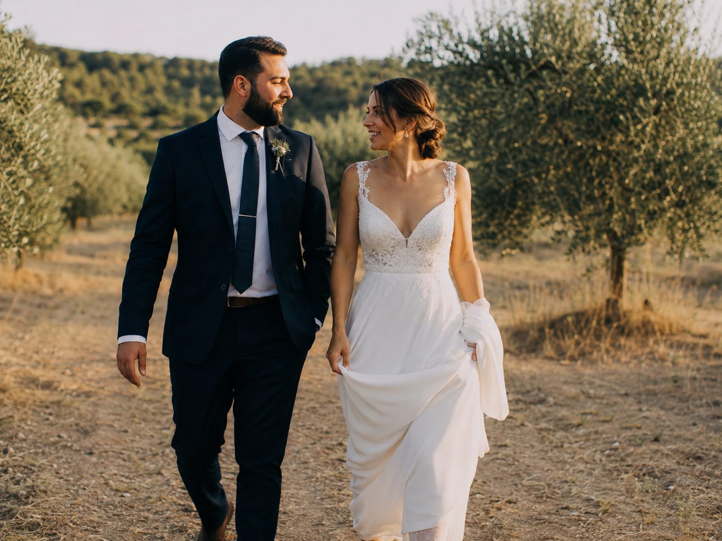 Sposi durante la giornata di matrimonio